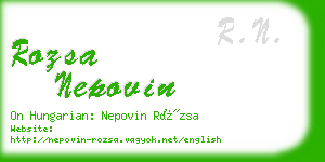 rozsa nepovin business card